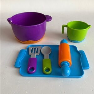 Colorful Kids Kitchen Baking and Cooking Play set Pretend Play